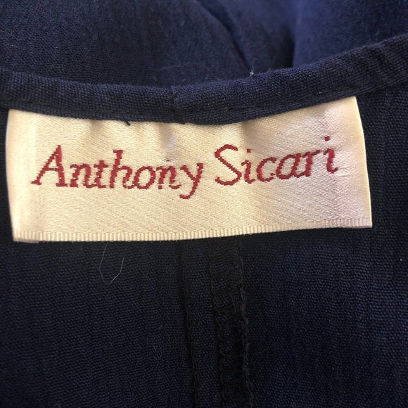 Vintage navy blue minimalist dress - Picture 2 of 2